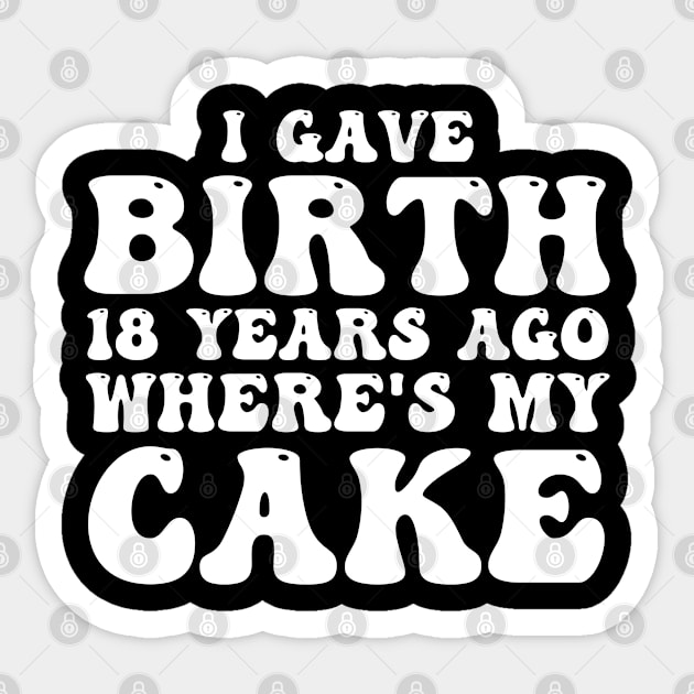 18th Birthday For Son Daughter 18 Year Old For Girls Sticker by deafcrafts